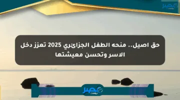 حق أصيل.. منحة الطفل الجزائري 2025 تعزز دخل الأسر وتحسن معيشتها
